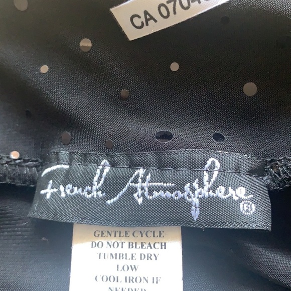 FRENCH Atmosphere black glittery polka dot skirt size L - Picture 4 of 7